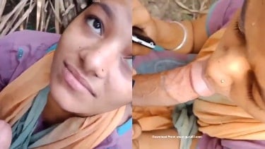 देहाती प्रेमिका ने गन्ने के खेत में प्रेमी का लंड चूसा (स्लो मोशन वीडियो)