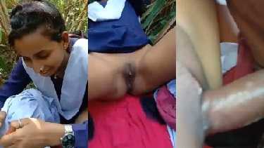बिहारी स्कुल गर्ल का युनिफोर्म खोल के जंगल में चोदा गंदा वीडियो